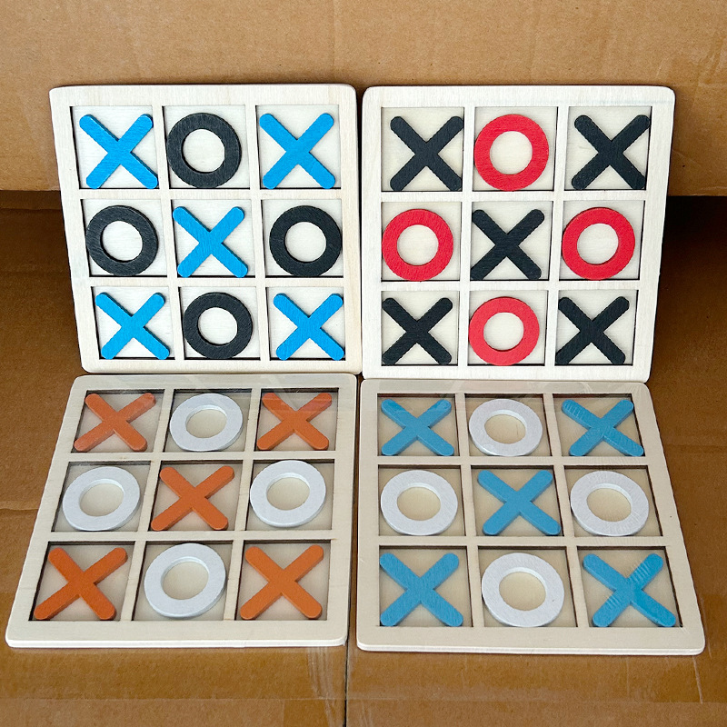 Kids Education Desk - 5 stuks houten bordspellen bureauspeelgoed klassiek
