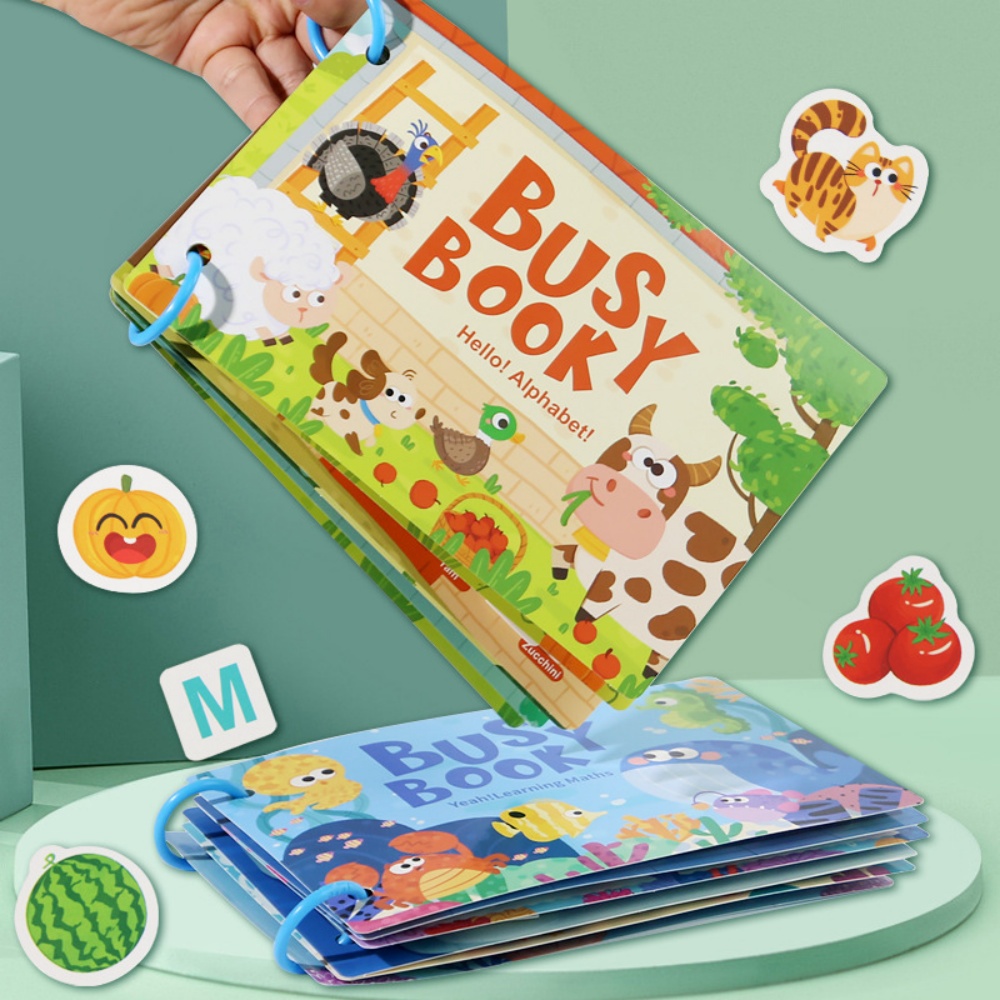 Kids Educational Games Learn English - Druk boek Sticker Rustig boek voor
