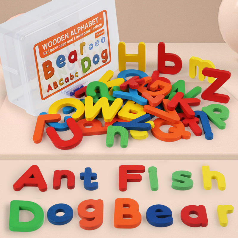 Kids Educational Games Learn English - Kinderen Montessori Houten Engelse Letter Set