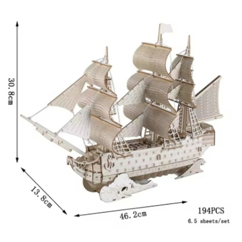 DIY Zeilschip Speelgoed 3D Hou - Kids Education Desk recensie en prijs