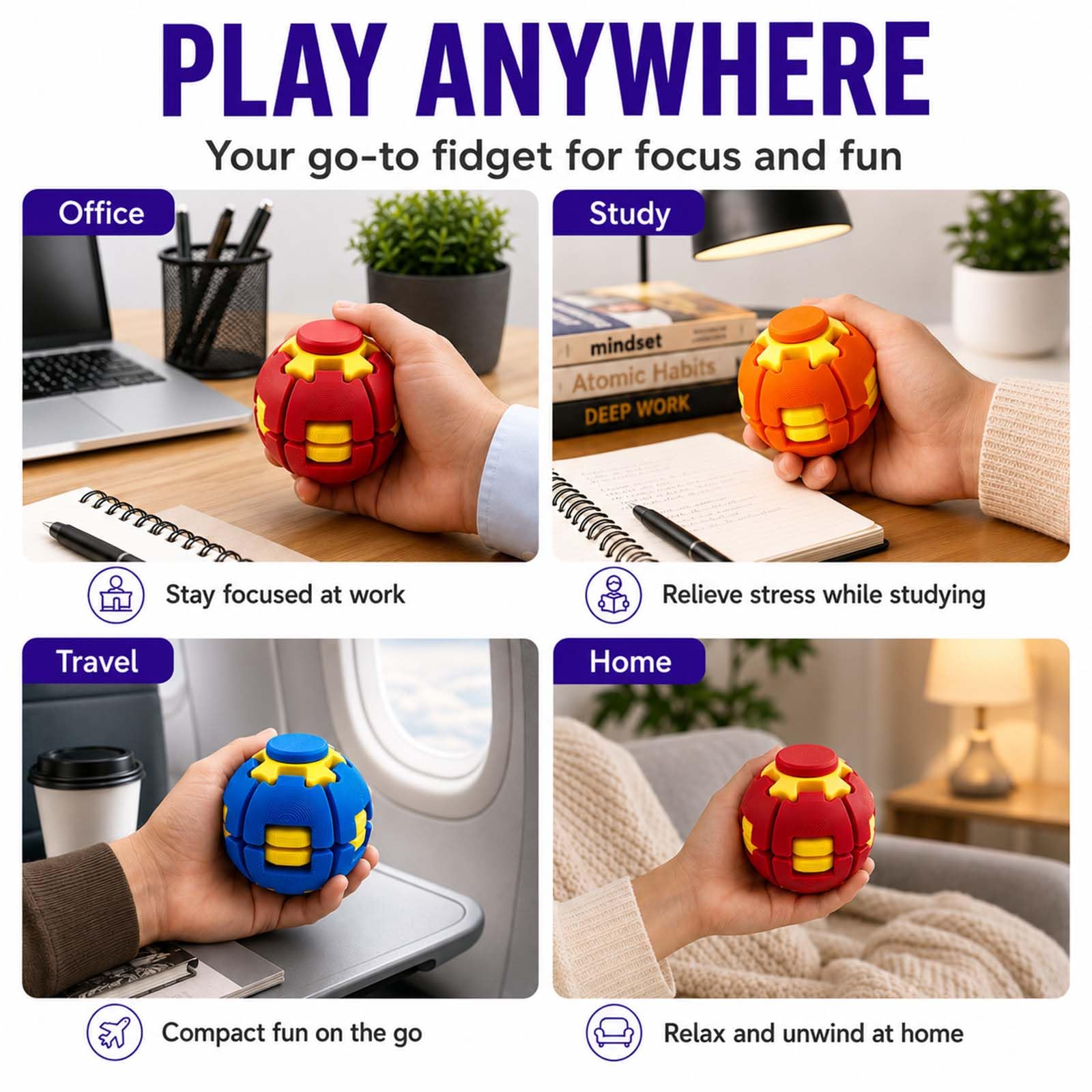 Fidget Spinner Magische Bal Ku - Kids Education Desk recensie en prijs