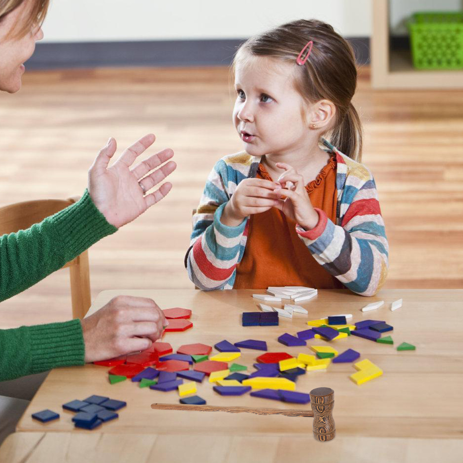 Houten rechtershamer, handgema - Kids Education Desk recensie en prijs