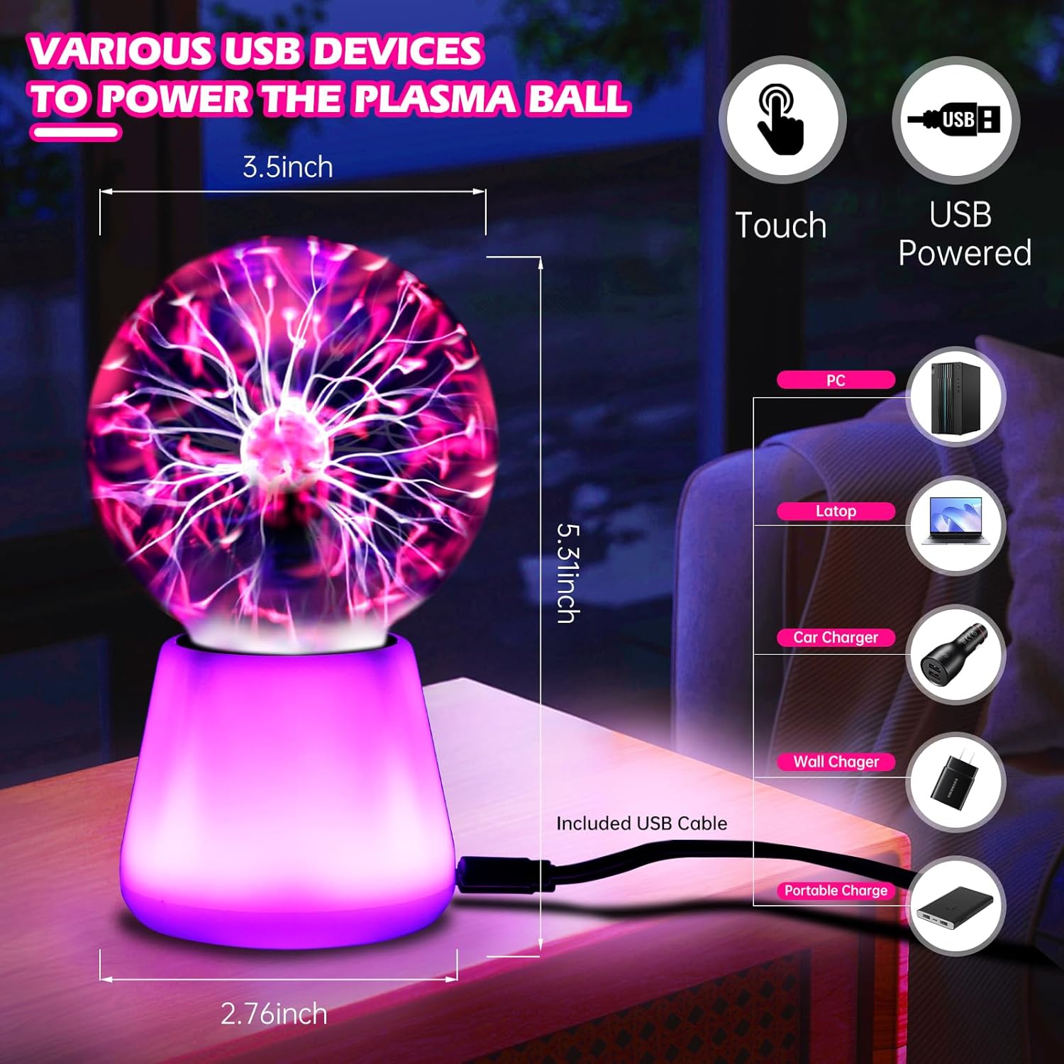 Plasmaballamp Interactieve Tou - Globe Interactive Light recensie en prijs